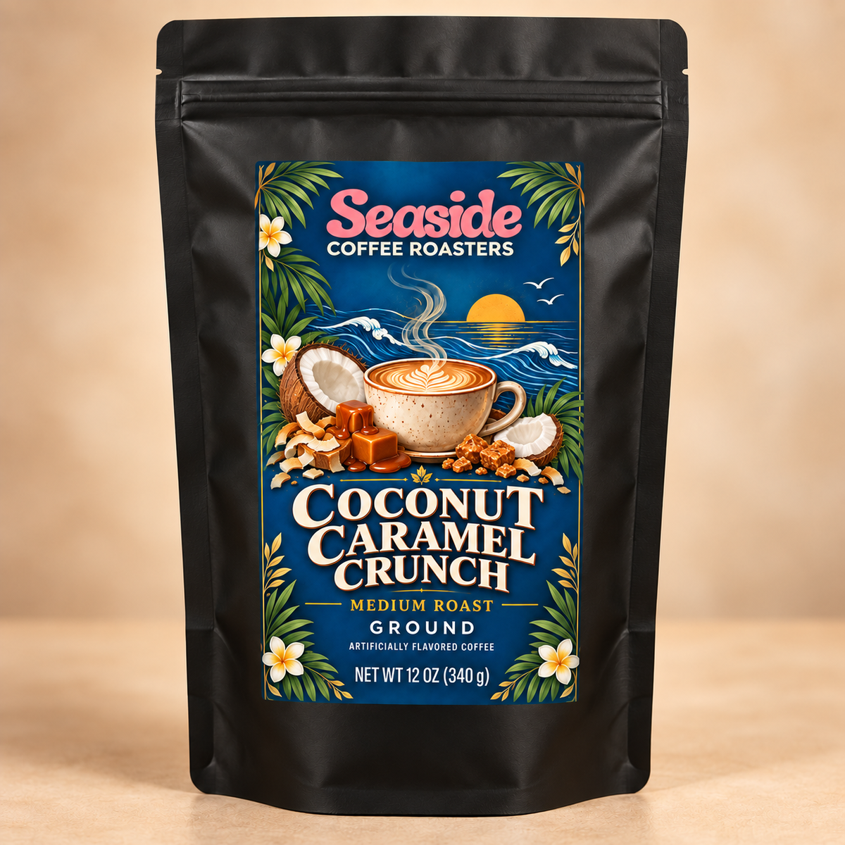 Coconut Caramel Crunch Bag ground 12 oz 340 gr.