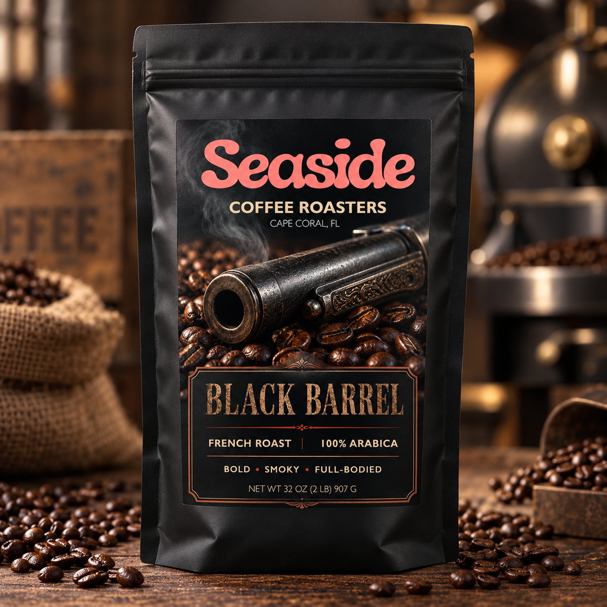 Black Barrel- 2 lb Whole Bean (Dark Roast)