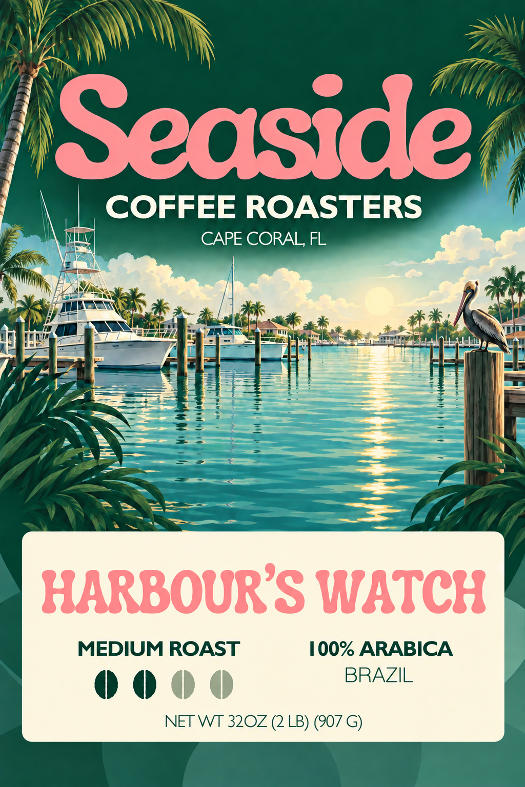 Harbour’s Watch – 2 lb Whole Bean Coffee (Medium Roast)