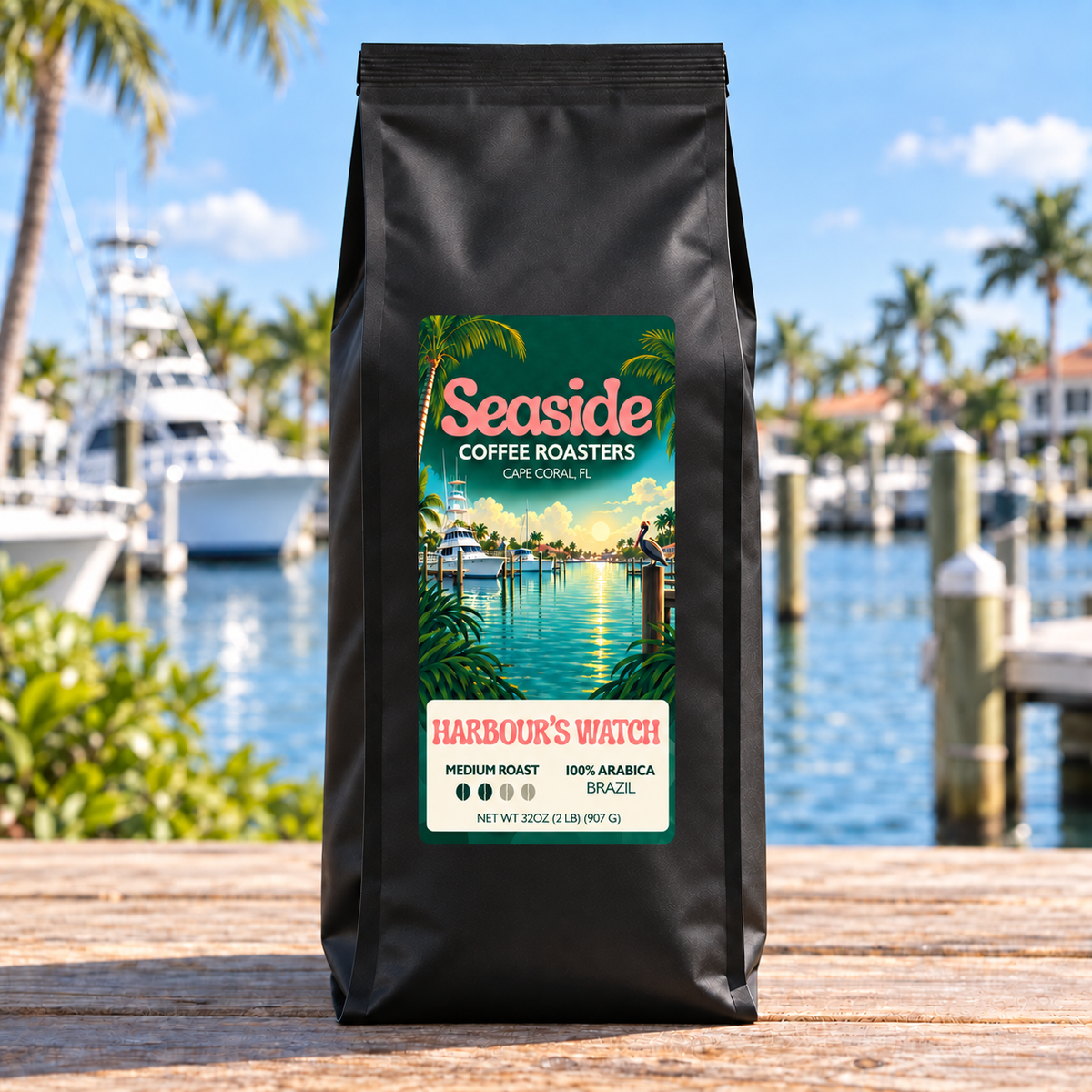 Harbour’s Watch – 2 lb Whole Bean Coffee (Medium Roast)