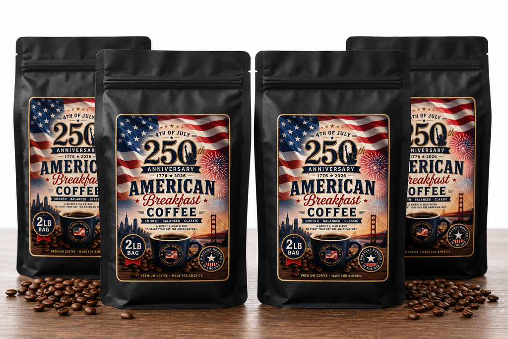 AMERICAN BREAKFAST COFFEE-Special 250th Anniversary Edition-NET WT. 2 LB (907 g)